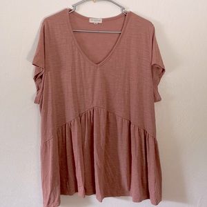 Plus size baby doll top